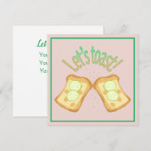 Toasts grappige uitnodiging (Voorkant / Achterkant)