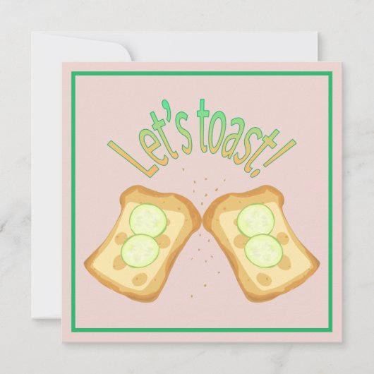 Toasts grappige uitnodiging (Voorkant)