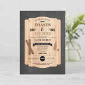 Toasts & Smokes Cigar Verjaardagsfeest 40e Uitnodi Kaart (Staand voorkant)