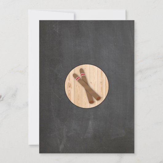 Toasts & Smokes Cigar Verjaardagsfeest 40e Uitnodi Kaart (Achterkant)