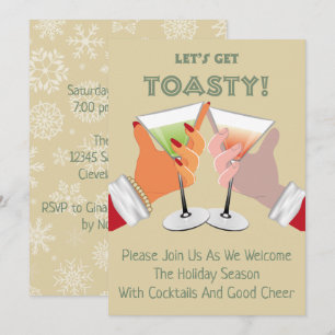 Toasty Cheers Kerstfeest Uitnodiging