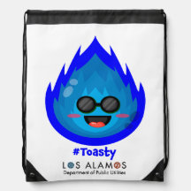 Toasty de Natural Gas Mascot Drawstring Rugzak