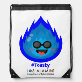 Toasty de Natural Gas Mascot Drawstring Rugzak