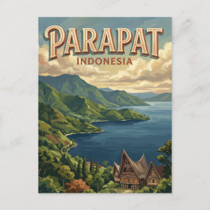 Toba-meer Parapat Indonesië Briefkaart