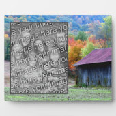 Tobacco Barn Autumn Foliage Uw eigen foto toevoege Fotoplaat (Voorkant)