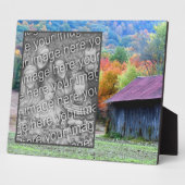 Tobacco Barn Autumn Foliage Uw eigen foto toevoege Fotoplaat (Zijkant)