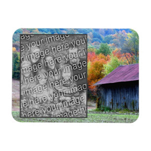 Tobacco Barn Autumn Foliage Uw foto toevoegen Magneet