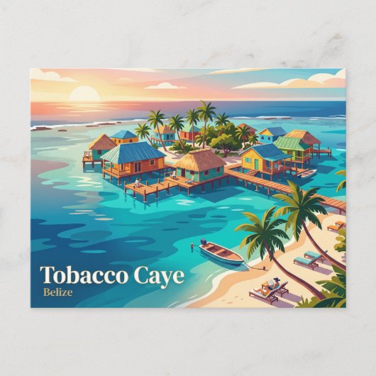 Tobacco Caye Belize Briefkaart (Voorkant)