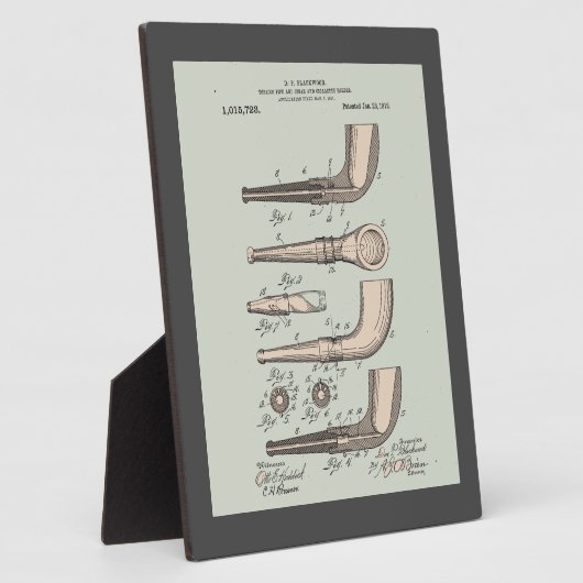  Tobacco Pipe Patent Fotoplaat (Zijkant)