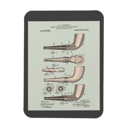 Tobacco Pipe Patent Magneet (Verticaal)