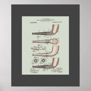 Tobacco Pipe Patent Poster
