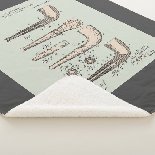 Tobacco Pipe Patent Sherpa Deken (3/4)