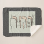 Tobacco Pipe Patent Sherpa Deken (Voorkant (horizontaal))