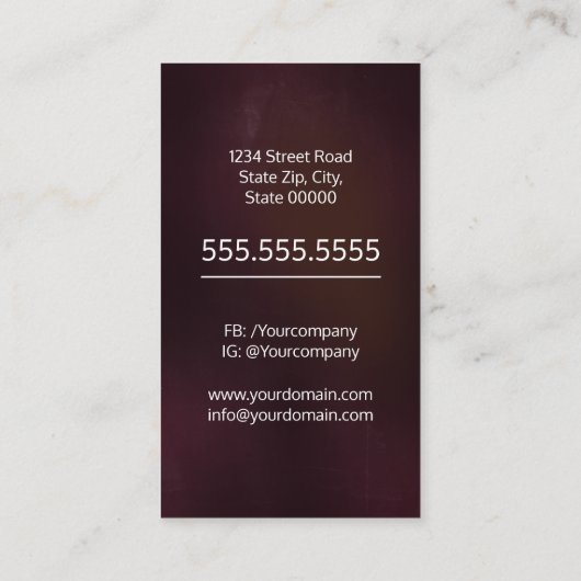 Tobacco Pipe Store Visitekaartje (Achterkant)