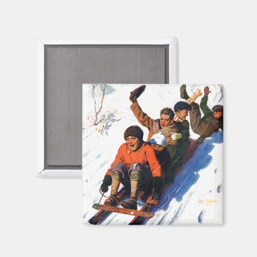 Tobagganing Magneet (Voorkant / Achterkant)