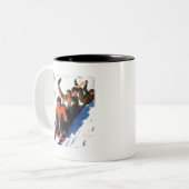 Tobagganing Tweekleurige Koffiemok (Voorkant links)