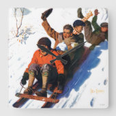 Tobagganing Vierkante Klok (Voorkant)