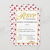 TOBAGO TRINIDAD Wedding RSVP-reactiekaart RSVP Kaartje (Voorkant / Achterkant)