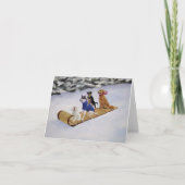 Tobbagan Tails-briefkaart Bedankkaart (Voorkant)