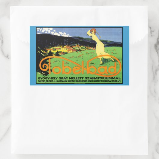 Tobelbad Rechthoekige Sticker (Tas)