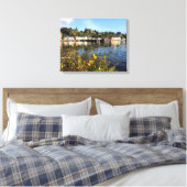 Tobermory, eiland Mull, Schotland met bloemen Canvas Afdruk (Insitu (Slaapkamer))