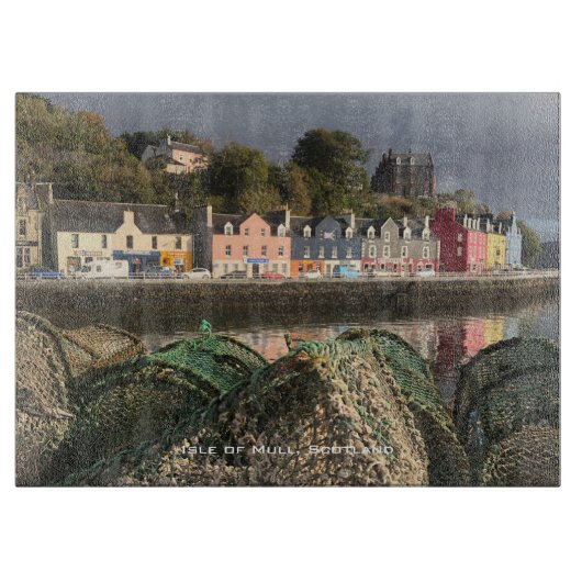 Tobermory, eiland Mull, Schotland. Schots toneel Snijplank (Voorkant)