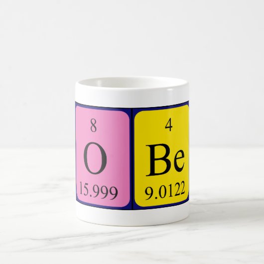 Tobey periodieke lijstnaam mok (Center)