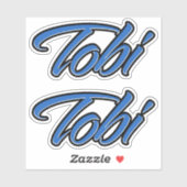 Tobi Name blue Aufkleber Sticker Stickerset (Vel)