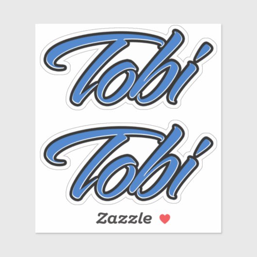 Tobi Name blue Aufkleber Sticker Stickerset (Vel)