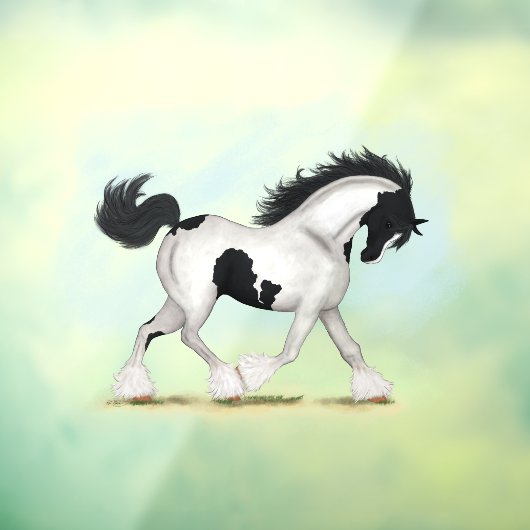 Tobiano Gypsy Vanner Horse Decal (Vel 3)