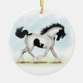 Tobiano Gypsy Vanner Horse Keramisch Ornament (Voorkant)