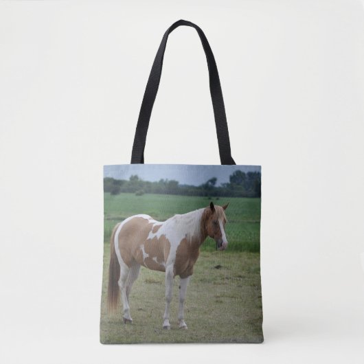 Tobiano Paint Horse Tote Bag (Voorkant)