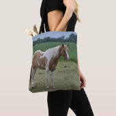 Tobiano Paint Horse Tote Bag (Dichtbij)