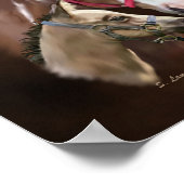 Tobiano Paint Mare en Foal Poster (Hoek)