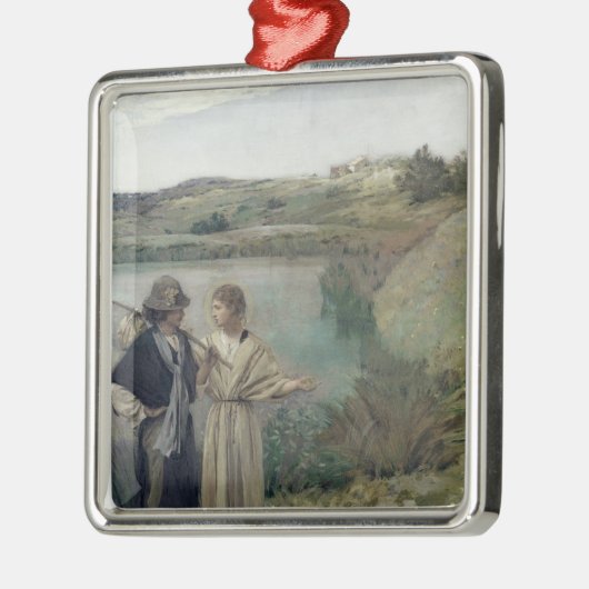 Tobias en de Archangel Raphael Metalen Ornament (Links)