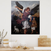 Tobias en de Archangel Raphael - Titiaan Poster (Keuken)