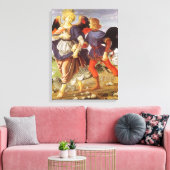 Tobias en de Engel van Andrea del Verrocchio Canvas Afdruk (Insitu (Woonkamer))