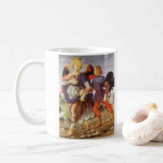 Tobias en de Engel van Andrea del Verrocchio Koffiemok (Met donut)