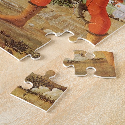 Tobias en de Engel van Andrea del Verrocchio Legpuzzel (Zijkant)