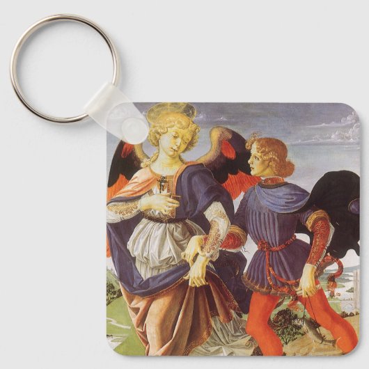 Tobias en de Engel van Andrea del Verrocchio Sleutelhanger (Voorkant)