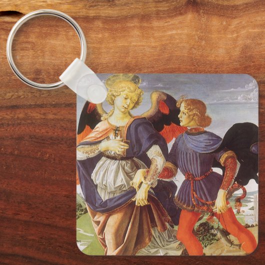 Tobias en de Engel van Andrea del Verrocchio Sleutelhanger (Voorkant)