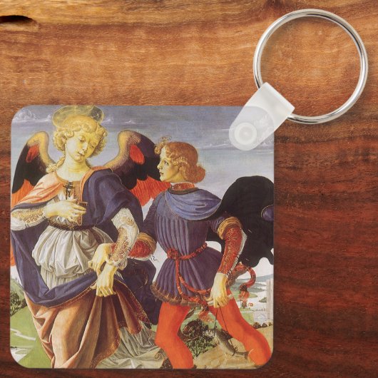 Tobias en de Engel van Andrea del Verrocchio Sleutelhanger (Achterkant)