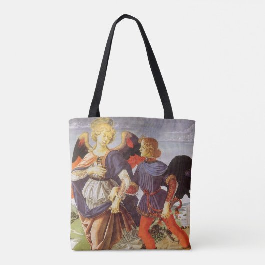 Tobias en de Engel van Andrea del Verrocchio Tote Bag (Achterkant)