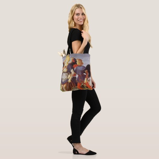 Tobias en de Engel van Andrea del Verrocchio Tote Bag (Op model)