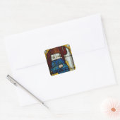 Tobias en Sarah in bed Vierkante Sticker (Envelop)