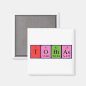 Tobias periodiek table name magnet (Voorkant / Achterkant)