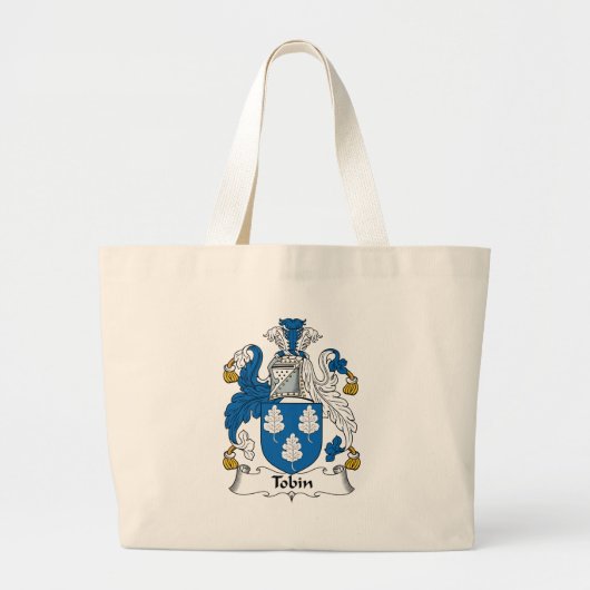 Tobin Family Crest Grote Tote Bag (Voorkant)