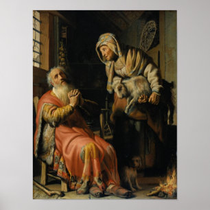 Tobit en Anna met een Kind Poster