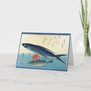 Tobiuo & Ishimochi - Kleurrijke Japanse visafdrukk Kaart