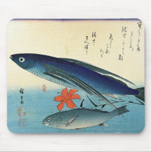 Tobiuo & Ishimochi - Kleurrijke Japanse visafdrukk Muismat